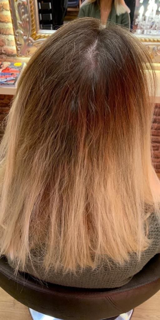 Před: Krémová blond – před